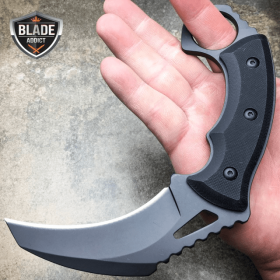 7" HEAVY DUTY TACTICAL HAWKBILL KARAMBIT FIXED BLADE HUNTING KNIFE
