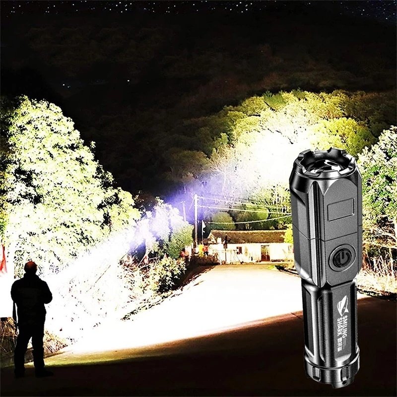 LED Flashlight Adjustable Focus Adjustable Brightness Flash Light; Suitable For