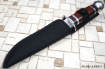 10.5" Stainless Steel Survival Skinning Hunting Knife Wood Bowie Camping