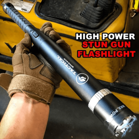 High Power Tactical POLICE Stun Gun LED Flashlight Shock Torch NEW