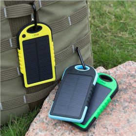 10000mAh Portable Fast Charging Power Bank USB Solar Charging with Flashlight For iPhone Xiaomi Android (Color: Black)