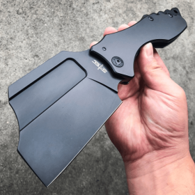 Giant Broad Head "HULK" Folding Cleaver (Color: Black)